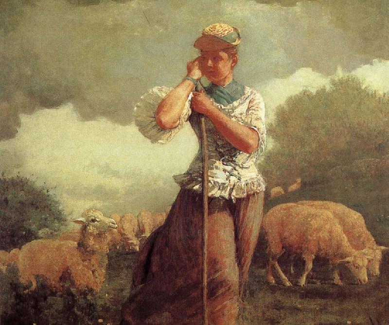 Winslow Homer Shepherdess oil painting picture